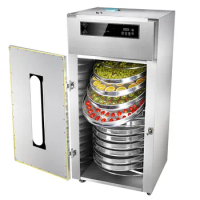 CE Certified Commercial Digital Drying Oven High Efficiency 15 Trays Rotary Food Dehydrator for Dried Herbs Fruits Meat