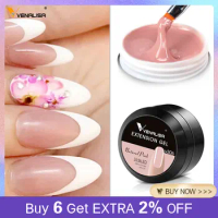 Venalisa 15ml Strong UV Construction Gel Thin Jelly Soak Off Cover Pink Clear Builder Camouflage Nail Gel Extend French Gel