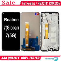 For Realme 7 5G RMX2111 LCD Display Touch Screen Digitizer Assembly For Realme 7 RMX2155 RMX2151 RMX2163 LCD