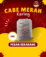 HG GEHGER Cabe Merah Besar Kering Tanpa Tangkai 5Kg/1Bal Grade 1/A Kualitas Teja Caplak Super Chili 