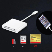 Đầu Đọc Thẻ Nhớ TF / SD / CF Cho Điện Thoại IOS Cap OTG Chính hãng tốc độ cao ( 3 Trong 1)