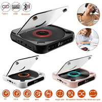 Portable CD Music Player LCD Screen Sound Speaker A-B Repeat Bluetooth-Compatible CD Player USB AUX Playback Car Mini CD Players
