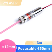 12mm Focusable 650nm Red Dot 5mW 10mW 50mW 30mW 100mW Plastics Lens Laser Diode Module Industrial Grade