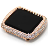 For Apple Watch 6 5 4 3 Crystal Diamond Watch Case Luxury Jewelry Class Cover For Apple iWatch 38 40 42 44mm Frame Fran-bk59