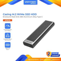 Vention Casing M.2 NVMe SSD HDD Enclosure Heat Sink ABS Aluminum Alloy Type C - KPKH0
