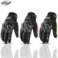 Suomy Motorcycle Gloves Full Finger Wear-resistant Women Men Moto Motorbike Gear Touch Screen Protective Motorcycle Accessories