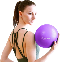 Trideer Pilates Ball 9นิ้ว Core Ball Small Exercise Ball With Exercise Guide Barre Ball Yoga Ball F