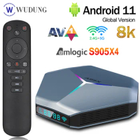 New A95X F4 Amlogic S905X4 Smart Android 11 TV Box 8K HD 4GB RAM 32GB 64GB 128GB ROM 2.4G/5Ghz Dual Wifi RGB Light Set Top Box