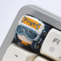 ECHOME FLIGHT-v2 Keycap Custom Anime Keyboard Caps Transparent Resin Artisan Key Caps Mechanical Keyboard Gamer Accessories Gift