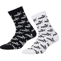Puma Fashion 三入組 襪子 長襪 中筒襪 滿版 黑/白【運動世界】90771602 / 90771603