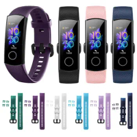 1PC 2022 Colorful Silicone Wristbands Watch Band Replacement Strap Smart Watch Bracelet Strap For Honor Band 5 4