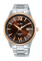 ALBA PHILIPPINES Brown Dial Stainless Steel Side Wrapped Bracelet Date Display As9n68x1 Quartz Men's Watch