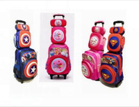 Children backpack with Wheels Trolley Bag For School Rolling backpack Bag For girl boy school kids trolley wheeled Backpack set