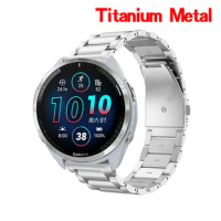 20MM 22MM Titanium Metal Quick Fit Watch Strap For Garmin Forerunner 965 Sport Wristband For Garmin Forerunner 645 245 158 55