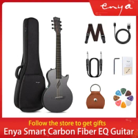 Enya NOVA GO SP1 Electric Guitar Smart Carbon Fiber Acoustic 35 Inch with Pickup, Case, Strap, Cable Travel Guitarra Violão