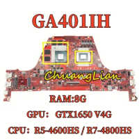 GA401IH GA401Ii Mainboard For Asus ROG Zephyrus G14 GA401IH GA401Ii Laptop Motherboard With R5 R7 8G RAM GTX1650 DDR4 100% Test.