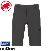 【Mammut 長毛象】Runbold Shorts男休閒短褲《幻影黑》1023-00170/運動短褲(悠遊山水)