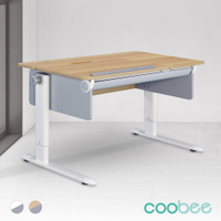 【SingBee 欣美】寬120cm CB-502 L型板成長機能桌-木紋/白色 (書桌 兒童書桌 升降桌)