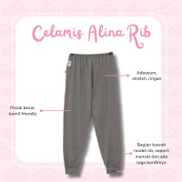 ALINA - inner Celana Dalaman Gamis Dewasa Rib | Celamis Alina Dewasa Rib | Celana dalaman gamis adem