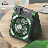 Thunlit 便攜式太陽能風扇 7800mAh 戶外野營折疊風扇燈 USB 充電台式風扇帶滅蚊功能
