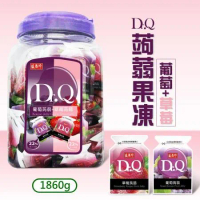 【盛香珍 DR.Q】葡萄 &amp; 草莓蒟蒻果凍4罐(1860g*4罐)