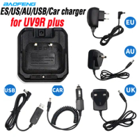 Baofeng UV-9R Plus EU/US/UK/AU/USB/Baterai Charger Mobil untuk Baofeng Uv 9r Plus UV9R Walkie Talkie Tahan Air Ham Radio