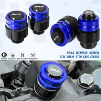 Motor Tire Valve Stem Caps Covers Rear Mirror Screw 2023 2022 For XMAX 300 XMAX300 X MAX X-MAX all years 2018 2019 2020 2021