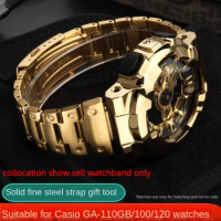 For Casio G-SHOCK GA-110 100 120 140 Solid stainless steel waterproof Watch Strap case black golden silver watchband Bracelet