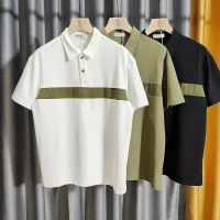 เสื้อโปโลอินเทรนด์สำหรับผู้ชาย, No. 1, เสื้อผ้าฤดูร้อนใหม่, แขนสั้น, ลำลองธุรกิจ, คอปก, สไตล์เกาหลี,