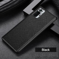 FOR HP XIAOMI REDMI NOTE 10S SOFT CASE CANVAS CROSS PATTERN - Hitam softcase  xiaomi Casing