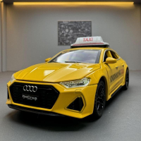 合金模型車 1：32 奧迪 Audi taxi RS7 計程車模型 計程車 聲光 回力遙控車車 汽車模型 擺件 收藏