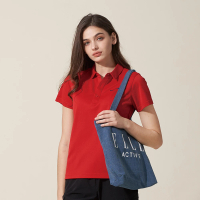 【ELLE ACTIVE】女款 法式經典短袖POLO衫-紅色(EA24M2W1101#75)