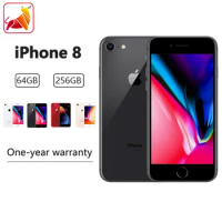 Original Apple iPhone 8 64GB/256GB 4.7' Retina IPS LCD Fingerprint Factory Unlocked iPhone8 4G LTE NFC Smart Phone