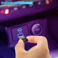 1x Mini USB RGB LED Car Interior Light With Touch Key Neon Atmosphere Ambient Lamp Fit Any Device With USB Port For Car Computer