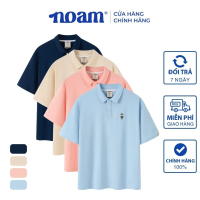 Áo Polo Form rộng NOAM Teeny Homies Cotton 100% mềm mịn vượt trội - Màu hồng/ Navy/ Xanh pastel/ Nâu