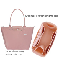 Felt Insert Bag Makeup Cosmetic Bags Multifunction Women Travel Inner Purse Handbag Storage Organizer Tote For Longchamp