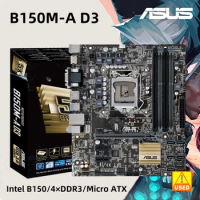 Asus B150M-A D3 BOX Support i7 6700 7700 Intel B150 Used Motherboard Micro ATX DDR3 for i3 i5 6100 6300 7100 7300 6400 6500 7500