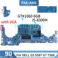 For DELL G5 5587 G7 7588 Laptop Motherboard 0TM9WY 0KPG8D 0HN90M GTX1060 6GB DDR4 Notebook Mainboard DDK51/DDK52/DDK53 LA-E994P