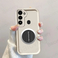 เคสโทรศัพท์แบบนิ่ม เคสแฟชั่นสำหรับ TECNO POP 5 LTE BD4 พร้อมสติกเกอร์แม่เหล็ก