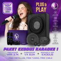 VENOM Paket Karaoke Audio Mobil | VPR 3.7K + EXODUS 2 Way + VX 8.2A | Include VPR 1.5Ct + 2pc Mic