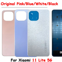 10Pcs Original For Xiaomi Mi 11 Lite 5G Back Cover Lid Mi11 Lite Rear Battery Glass Door Housing Replacement Parts Xiami Xiamo