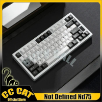 Pre Sale Not Defined Nd75 Wireless Bluetooth Keyboards 3mode Aluminum CNC Mechanical Keyboard Gasket Hot Swap RGB Gamer Keyboard
