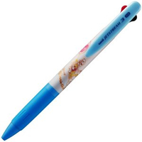 大賀屋 日本製 小熊維尼 三色筆 白藍 多色筆 原子筆 書寫筆 UNI 日本文具 文具 迪士尼 正版 J00030756