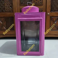 Kaleng Kerupuk Jadul Warung Blek Toples Kaca Krupuk Putih Besar PINK Polos