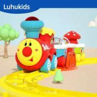 Children's Small Train Railway Track Full Toys Set For Kids 3-year-old Boy Girl Baby With AssembLed Puzzle Electric Car