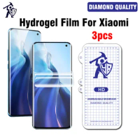 3pcs HD Hydrogel Film For Xiaomi 13 Pro 12 11 10 Ultra Mix4 Civi 2 Black Shark 4 Pro Redmi K40 Pro Full Cover Screen Protector