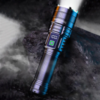 【Lele】鋁合金強光手電筒 LED白鐳射伸縮變焦手電 WS-LP90(登山/露營/居家/地震/颱風/Type C充電)