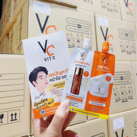 ยกกล่อง 6 ซอง VIT C เซรั่ม+ครีมน้องฉัตร  2in1 วิตซีน้องฉัตร วิตซีเซรั่ม วิตซีครีม