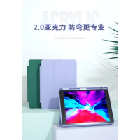 pencil case For apple ipad pro 11 2018 2020 2021 2022 tablet Case Back Clear Acrylic Shell With Pencil Holder For ipad pro 11