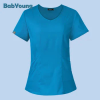 Surgical Scrubs Blouse Medica Uniforms Hospital Tops Unisex Dentist Clothes Nurse Scrub Shirts Medicos Mujer Lab Workwear